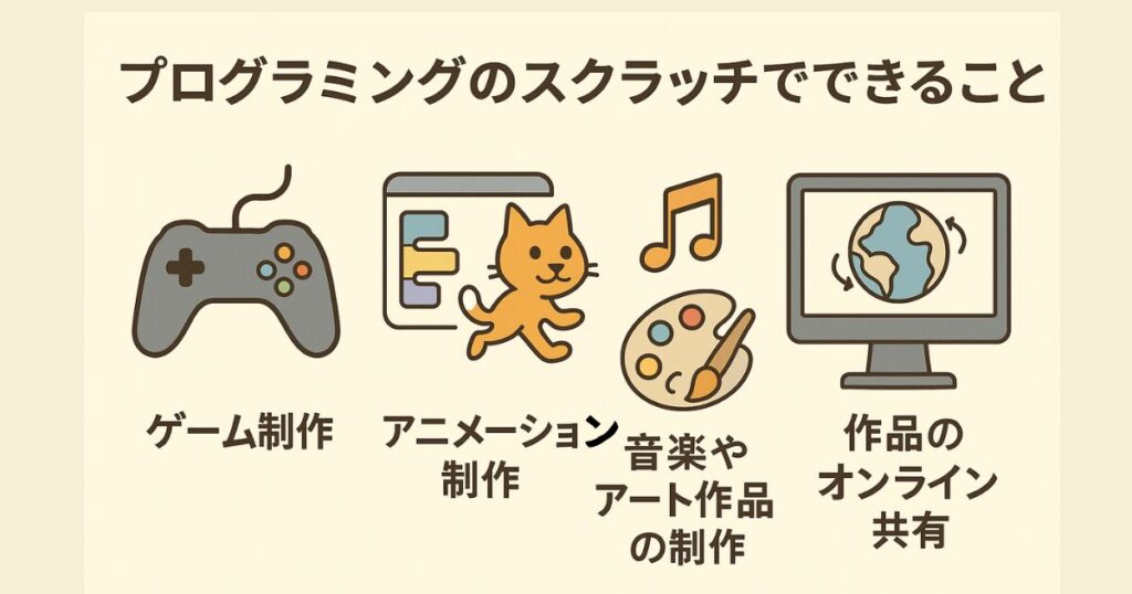 プログラミングのスクラッチでできること