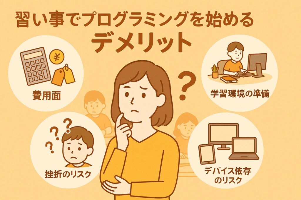 習い事でプログラミングを始めるデメリット