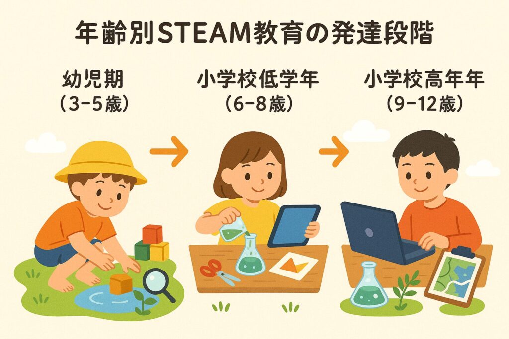 【年齢別具体例】発達段階に応じたSTEAM教育